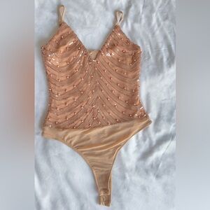 Windsor Nude Beaded Bodysuit